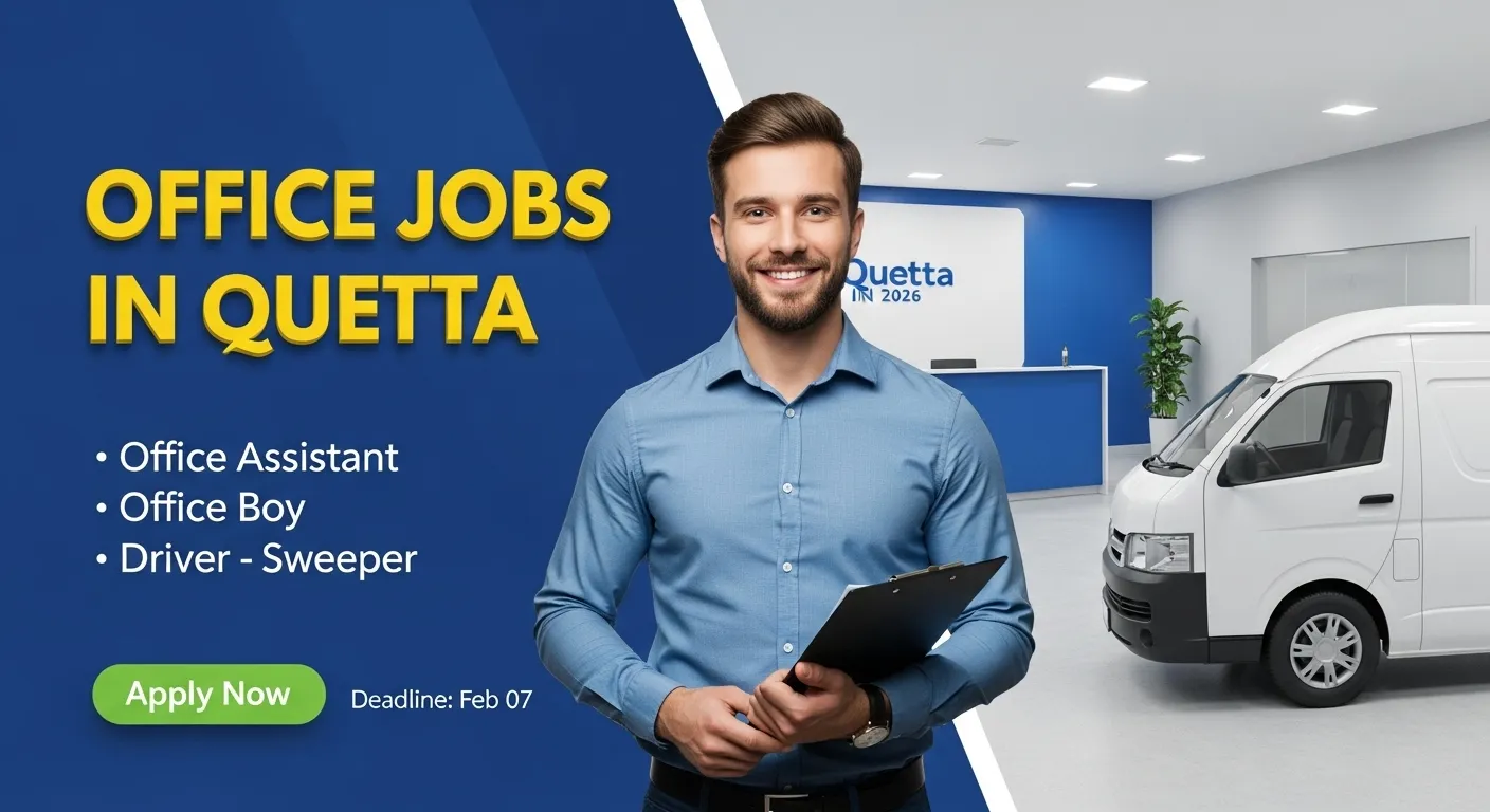 Office Assistant & Office Boy Jobs 2026 in Quetta – Apply Before February 7
