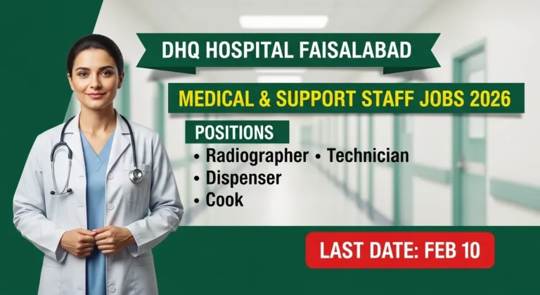 DHQ Hospital Faisalabad Jobs 2026 | Government Medical Careers