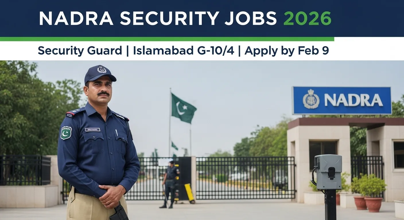 NADRA Security Jobs 2026 - Security Guard Islamabad