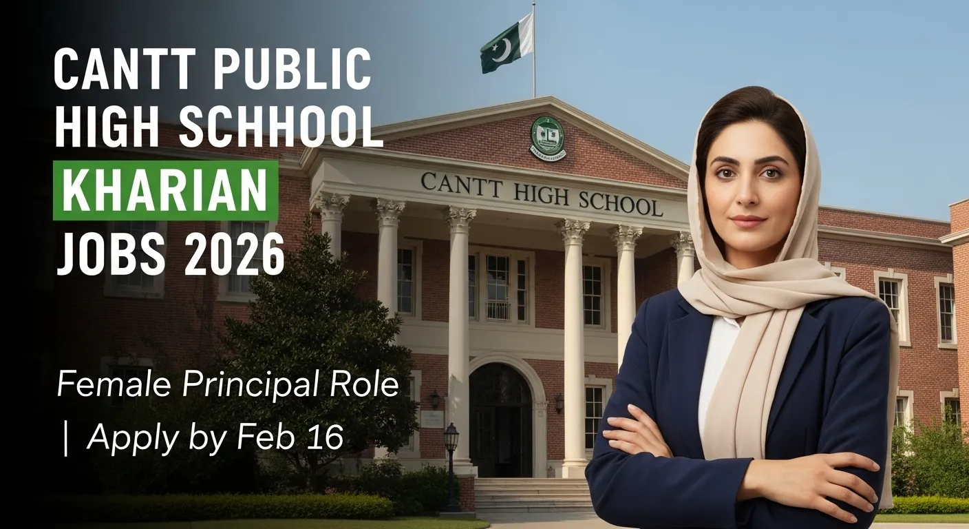 Cantt Public High School Kharian Jobs 2026 - Female Principa
